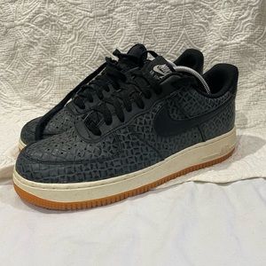 Nike Air Force 1 Black Sail & Gum Medium Brown sz 10 women